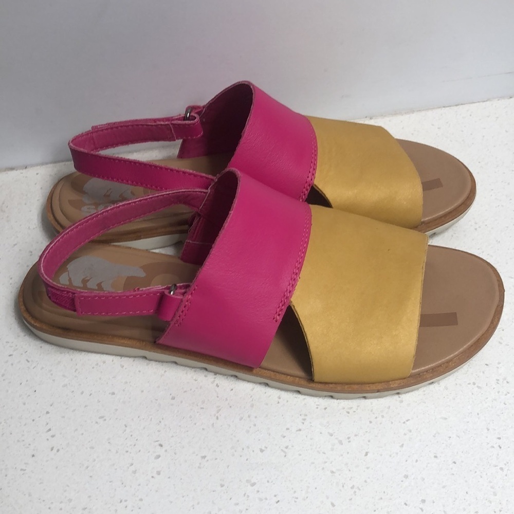 Sorel Ella II Slingback Sandals Pink Tan 6 - Picture 4 of 8